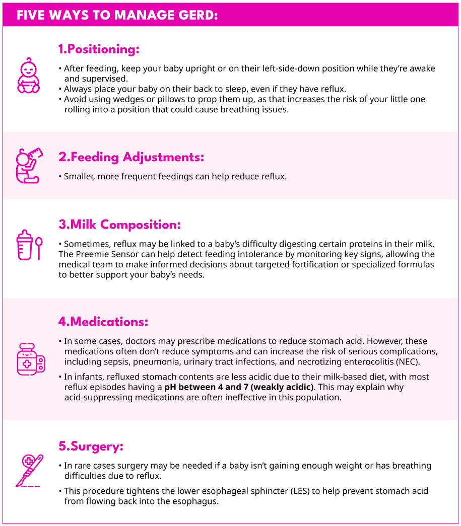 5 ways to manage gastroesophageal reflux disease (GERD) in premature infants